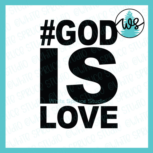 SVG Inspirational Logo, God is Love