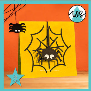 Halloween Spiderweb Spider Card Template