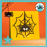 Halloween Spiderweb Spider Card Template