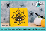Halloween Spiderweb Spider Card Template