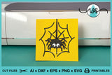 Halloween Spiderweb Spider Card Template