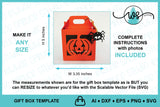 3D SVG Treat Box Halloween Pumpkin Spider Gift Box SVG Set