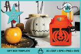3D SVG Treat Box Halloween Pumpkin Gift Box SVG