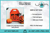 3D SVG Treat Box Halloween Pumpkin Gift Box SVG