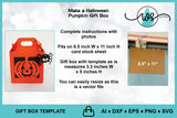 3D SVG Treat Box Halloween Pumpkin Gift Box SVG