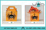 3D SVG Treat Box Halloween Spider Gift Box SVG