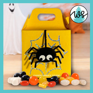 3D SVG Treat Box Halloween Spider Gift Box SVG