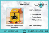 3D SVG Treat Box Halloween Spider Gift Box SVG