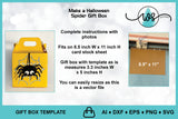 3D SVG Treat Box Halloween Pumpkin Spider Gift Box SVG Set