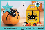 3D SVG Treat Box Halloween Spider Gift Box SVG