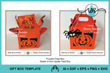 3D SVG Treat Box Halloween Pumpkin Gift Box SVG