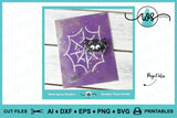 Halloween Spiderweb Spider Card Template