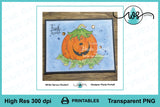 Happy Pumpkin Digi Stamp, Funny Pumpkin, Autumn Fall Colouring