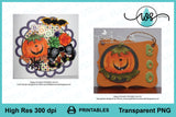 Happy Pumpkin Digi Stamp, Funny Pumpkin, Autumn Fall Colouring
