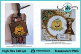 Happy Pumpkin Digi Stamp, Funny Pumpkin, Autumn Fall Colouring