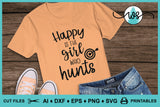 Happy Girl Woman Hunting Outdoor SVG (Cut File)