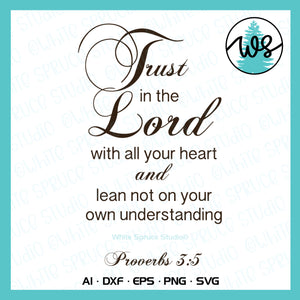 SVG Inspirational Logo, Trust in the Lord