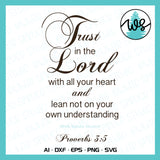 SVG Inspirational Logo, Trust in the Lord