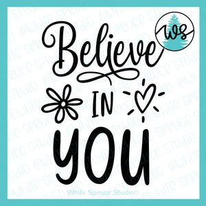 SVG Inspirational Logo, Believe in You