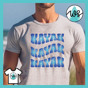 T-Shirt Kayak Waves