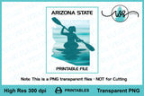 Printable Kayak Woman Arizona