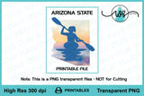 Printable Kayak Woman Arizona State