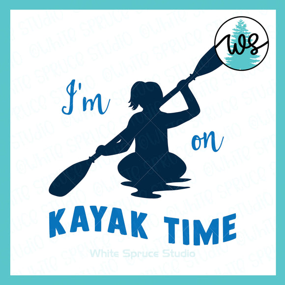 SVG Kayak Logo, I'm On Kayak Time