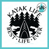 SVG Kayak Logo, Kayak Life Best Life Ever