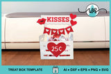 Kissing Booth SVG Template | Valentine Candy Box | 25 cent Treat Stand