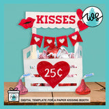 Kissing Booth SVG Template | Valentine Candy Box | 25 cent Treat Stand