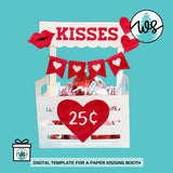 Kissing Booth SVG Template | Valentine Candy Box | 25 cent Treat Stand