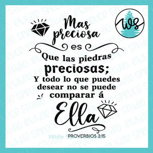 SVG Inspirational Logo, Spanish, Mas Preciosa