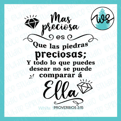 SVG Inspirational Logo, Spanish, Mas Preciosa