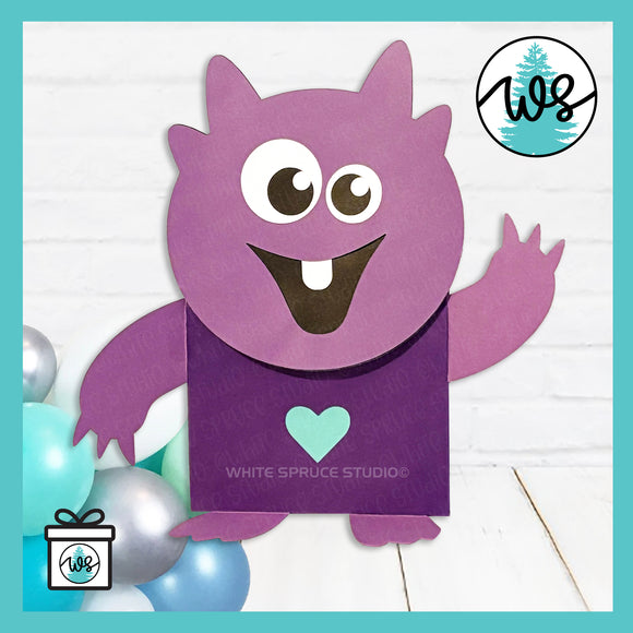 Monster Gift Bag Party Favor Halloween Valentine Template