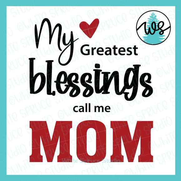 SVG Mother's Day Logo, My Greatest Blessings