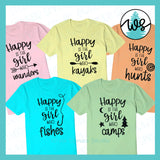Outdoor Girl SVG Logos: Kayak, Fish, Hunt, Hike, Camp