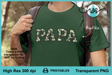 Printable Papa Camouflage PNG
