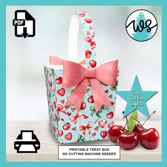 Printable Coquette Cherry Treat Box