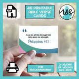 Printable Encouraging Bible Cards 48 Abstract