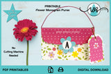 Printable Flower Monogram Paper Purse