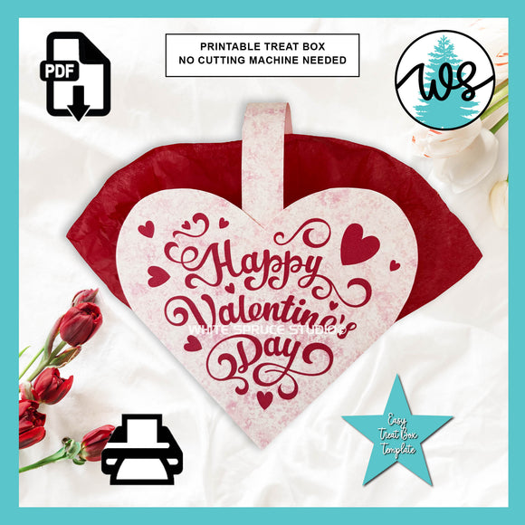 3D Printable Happy Valentine's Day Heart Treat Box