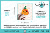 3D Halloween Pumpkin Treat Box SVG