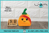 3D Halloween Pumpkin Treat Box SVG