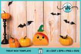 3D Halloween Pumpkin Treat Box SVG