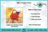 3D Halloween Pumpkin Purse Treat Bag SVG