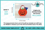 3D Halloween Pumpkin Purse Treat Bag SVG