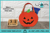 3D Halloween Pumpkin Purse Treat Bag SVG