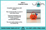3D Halloween Pumpkin Purse Treat Bag SVG