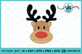 SVG Printable Christmas Reindeer Face