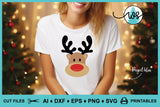 SVG Printable Christmas Reindeer Face